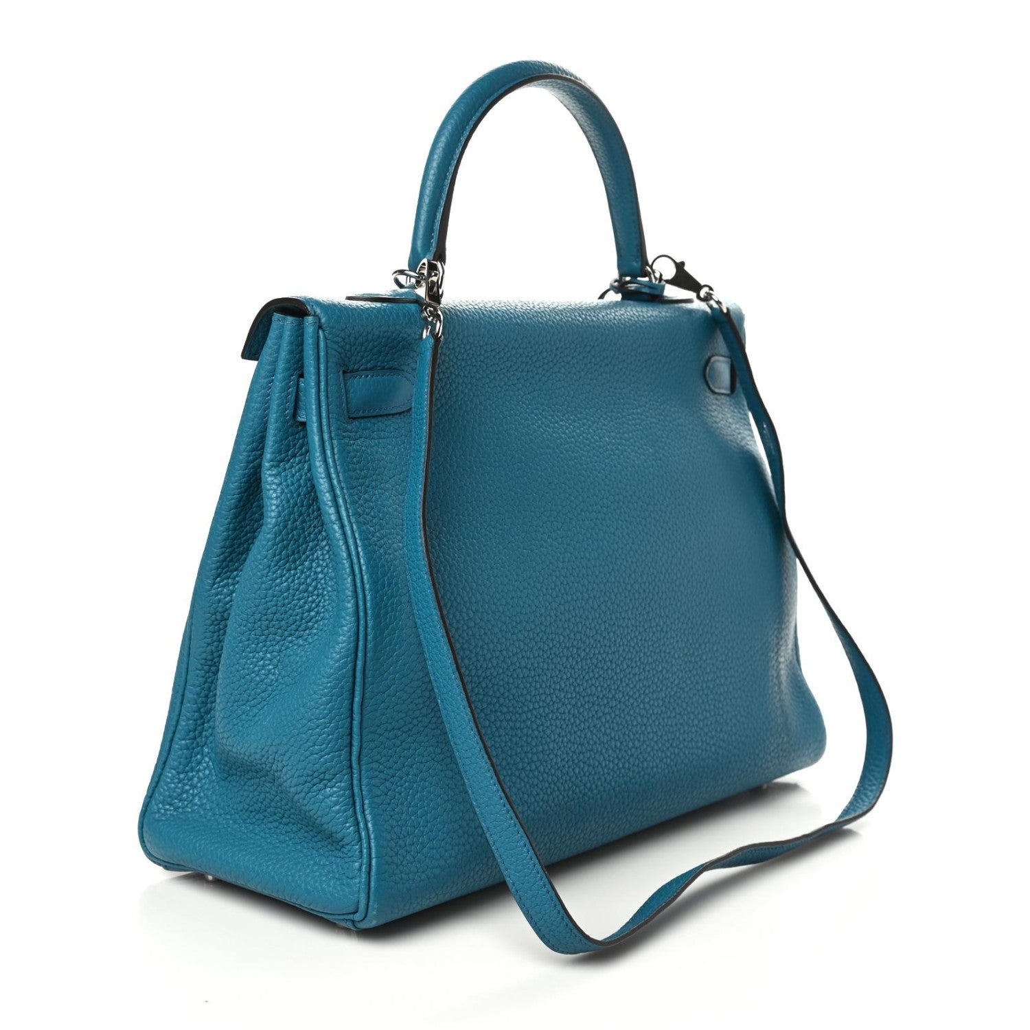 Hermes Taurillon Clemence Kelly Retourne 35 Bleu Izmir 2 of 11