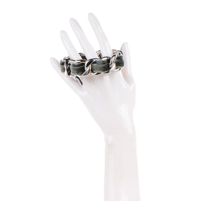 Chanel Velvet Chain Bangle Grey Silver 2 of 4