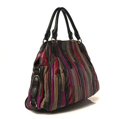 Miu Miu Nappa Large Patchwork Tote Amarena 3 of 10