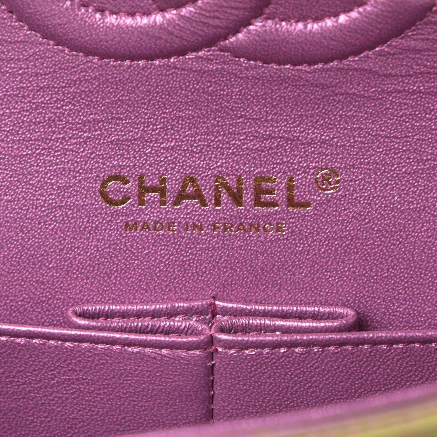 Chanel Iridescent Lambskin Quilted Medium Double Flap Purple 6 of 11