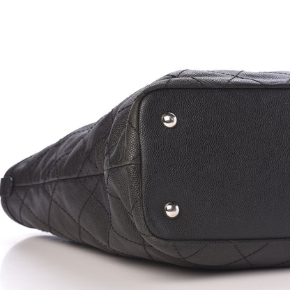 Chanel Grained Calfskin Quilted Large Daily Shopping Tote Black 5 of 10
