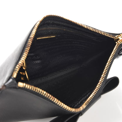 Prada Saffiano Bow Wristlet Nero Black 5 of 9