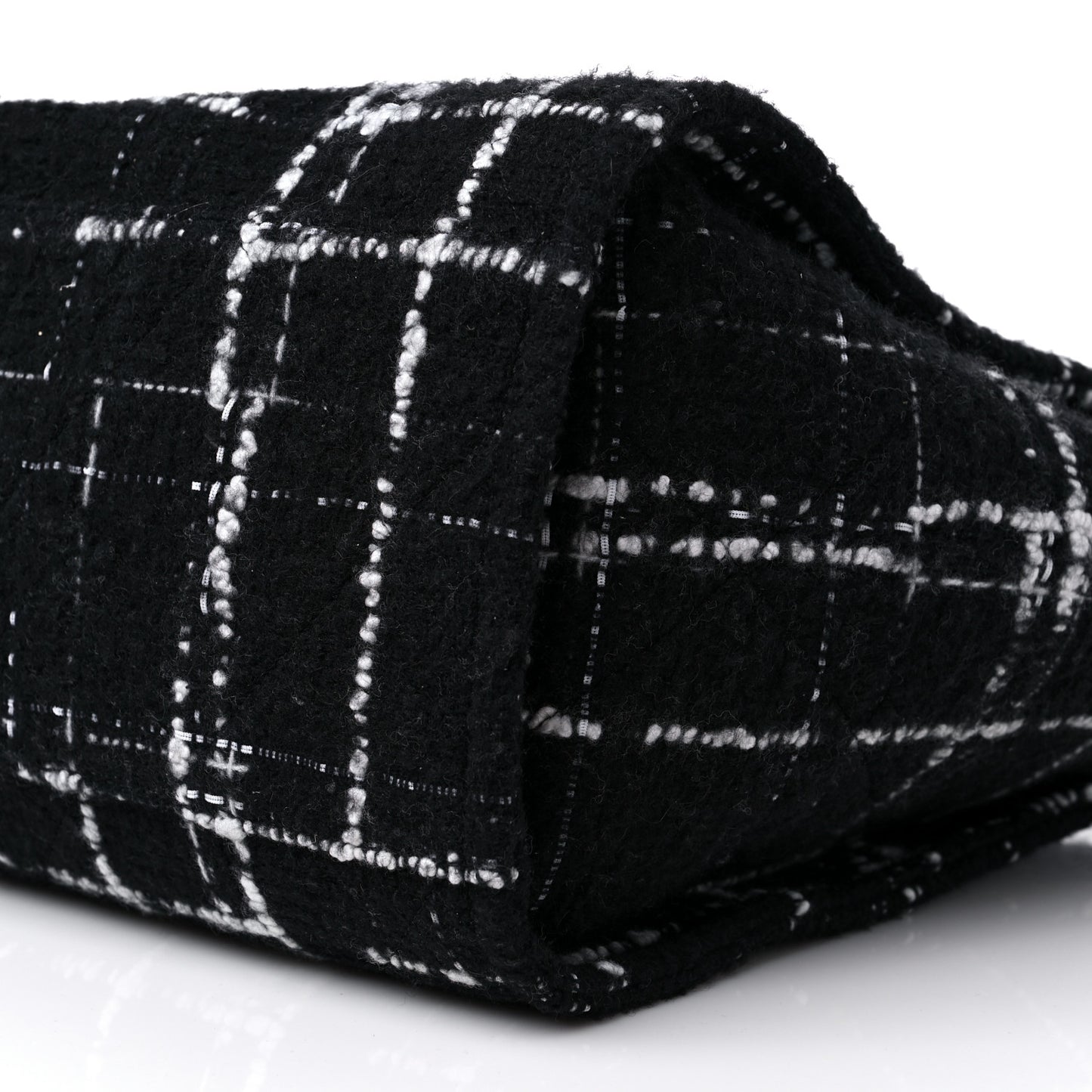 Tweed Medium Deauville Tote Black White Multicolor
