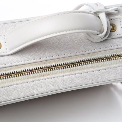 Chanel Caviar Quilted Medium CC Filigree Vanity Case White 8 of 8