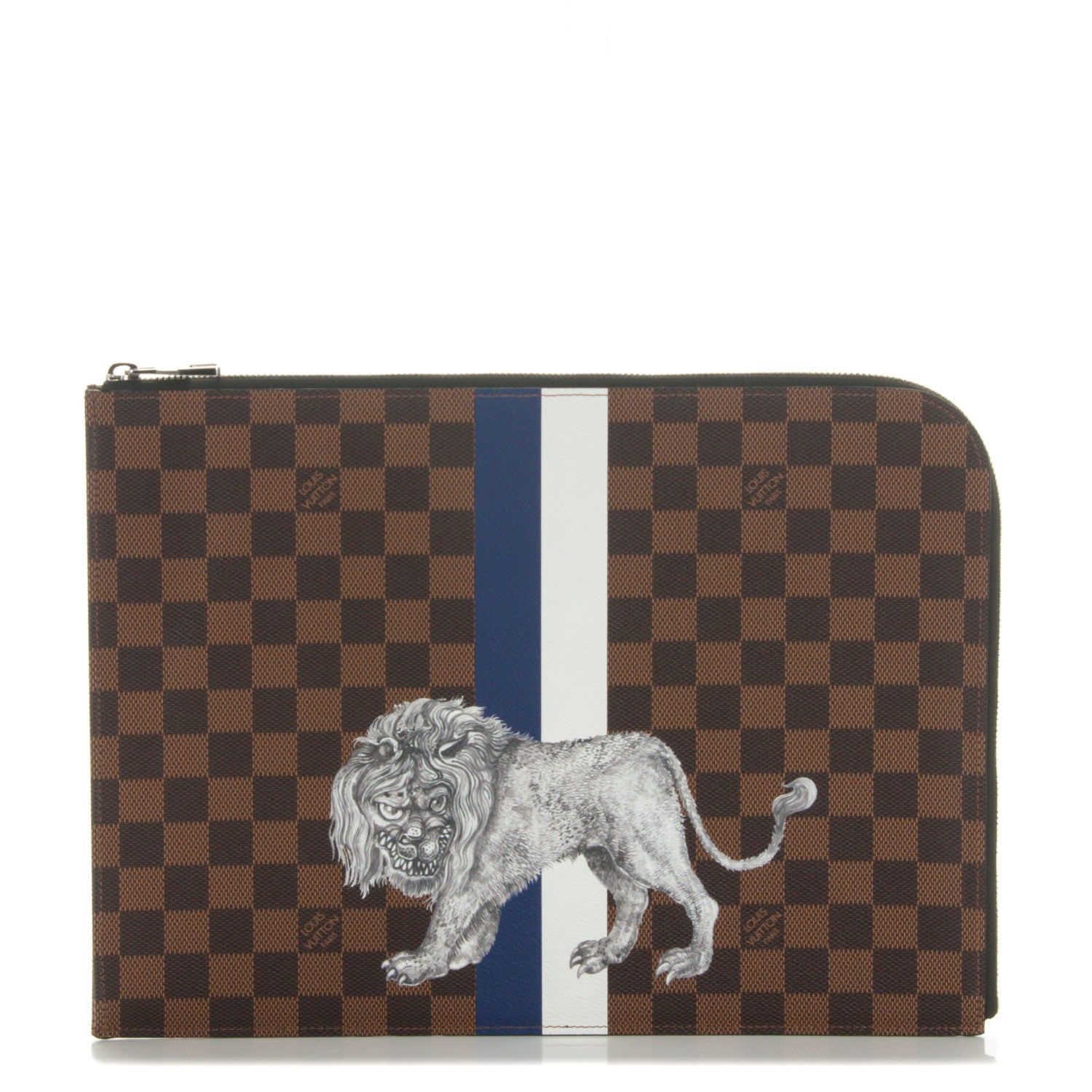 Louis Vuitton Savane Damier Ebene Lion Chapman Pochette Jour GM 1 of 7
