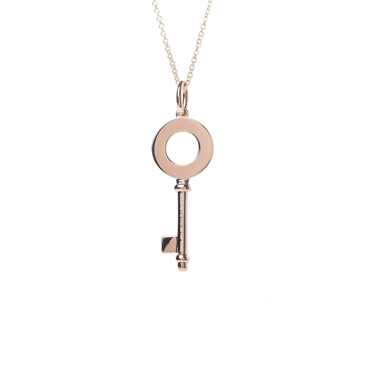 18K Rose Gold Atlas Key Pendant Necklace