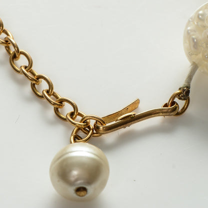 Chanel Resin Pearl Bead CC Bracelet Gold 3 of 4