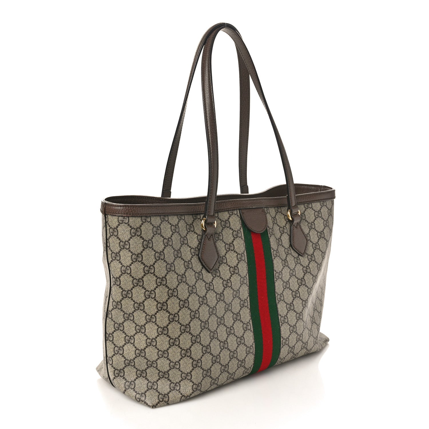 Gucci GG Supreme Monogram Medium Ophidia Shopping Tote Brown 3 of 10