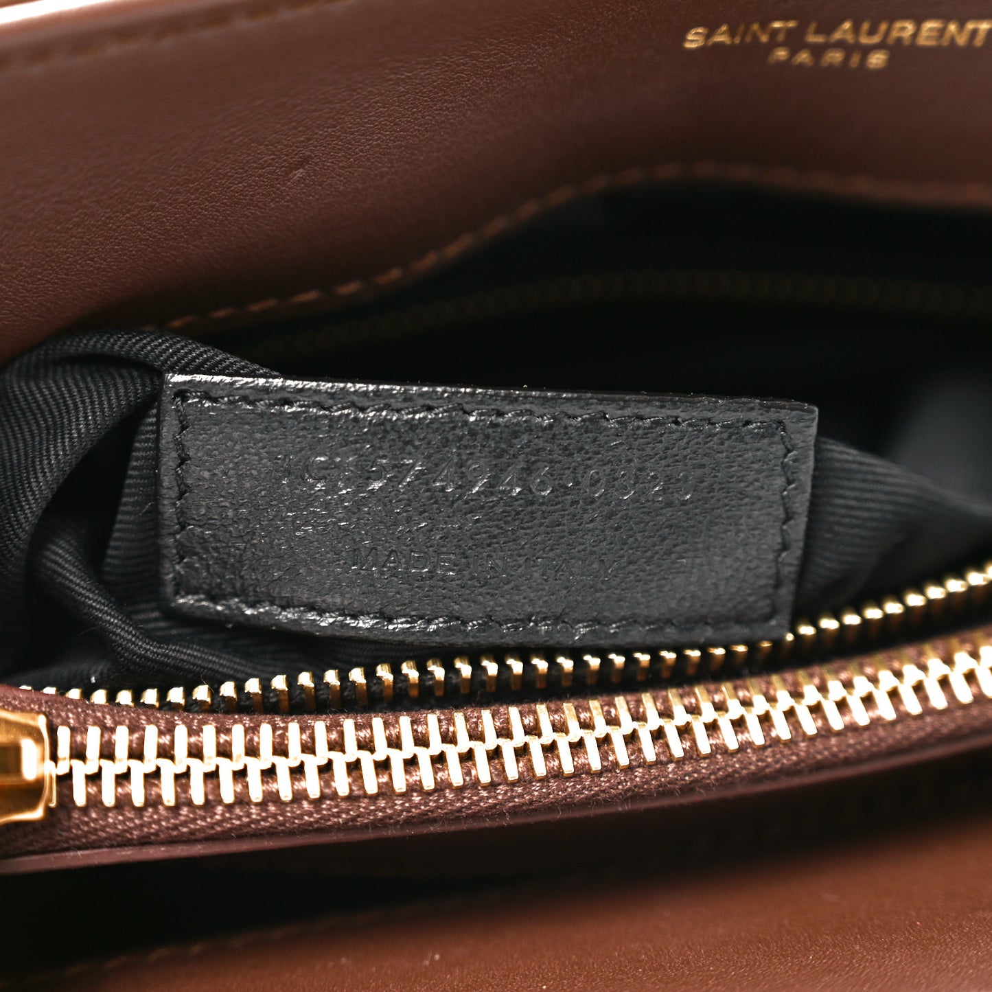 Suede Y Quilted Monogram Medium Loulou Chain Satchel Bark Brown