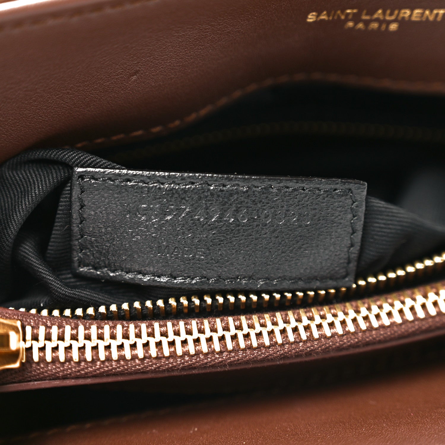 Saint Laurent Suede Y Quilted Monogram Medium Loulou Chain Satchel Bark Brown 7 of 10