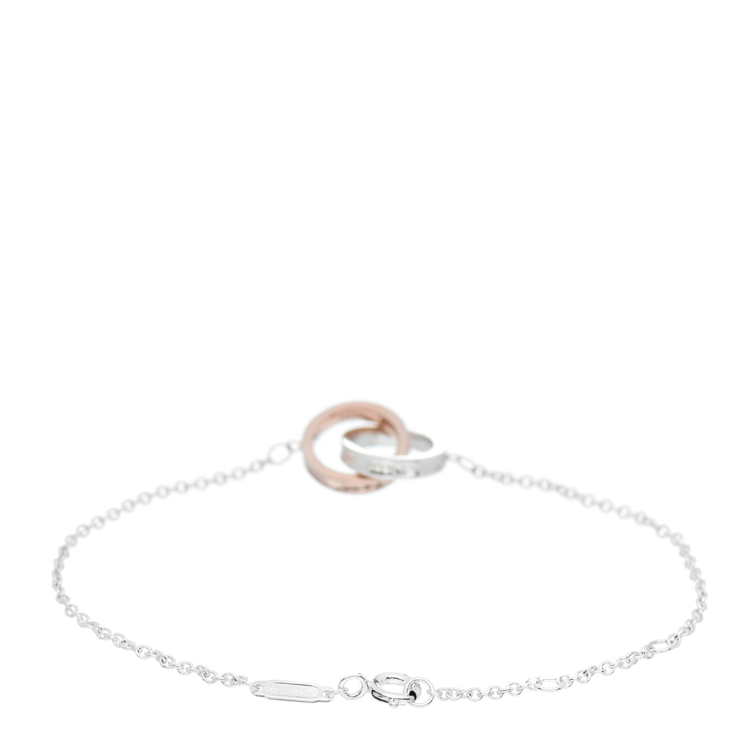 Tiffany Sterling Silver Rubedo 1837 Interlocking Bracelet 3 of 4