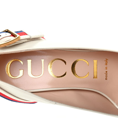 Gucci Malaga Kid Sylvie High Heel Pumps 35.5 White 6 of 9