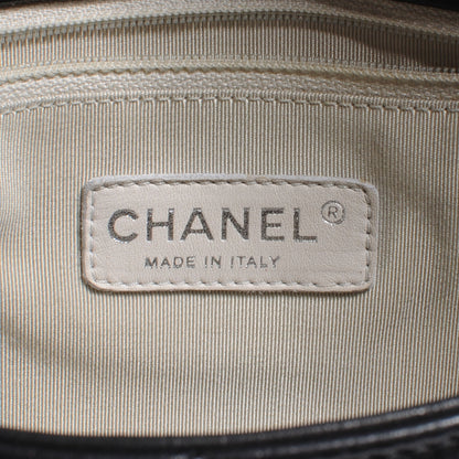 Chanel Washed Lambskin Chain Around Maxi Flap Bag Black 6 of 7