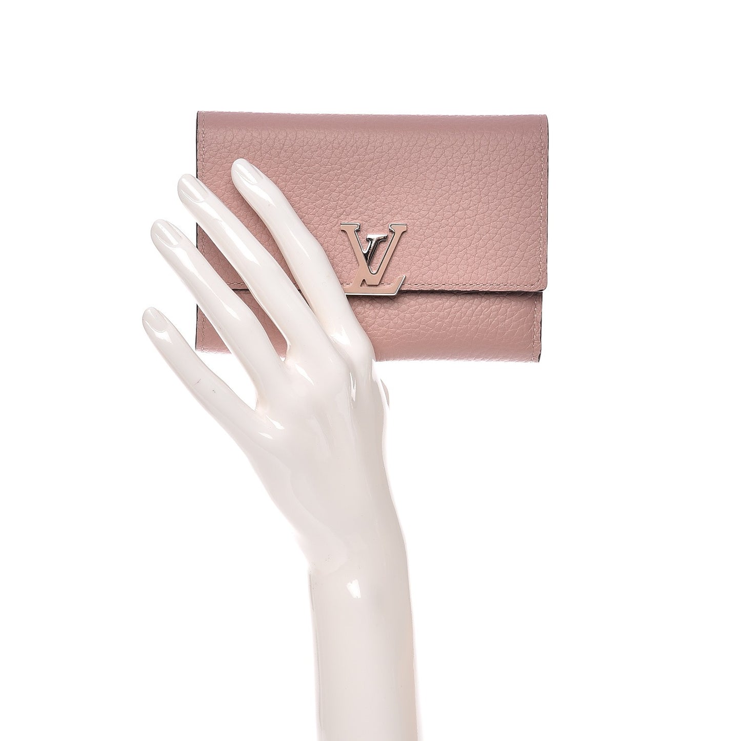Taurillon Capucines Compact Wallet Magnolia