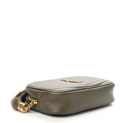 Saint Laurent Grain De Poudre Matelasse Monogram Mini Lou Camera Bag Dark Latte 4 of 11