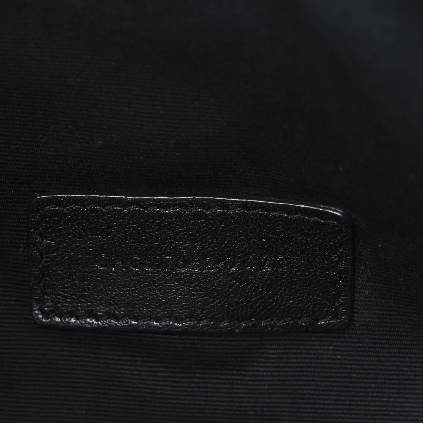 Grain De Poudre Matelasse Chevron Monogram Envelope Clutch Black