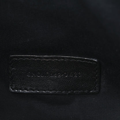 Saint Laurent Grain De Poudre Matelasse Chevron Monogram Envelope Clutch Black 7 of 8