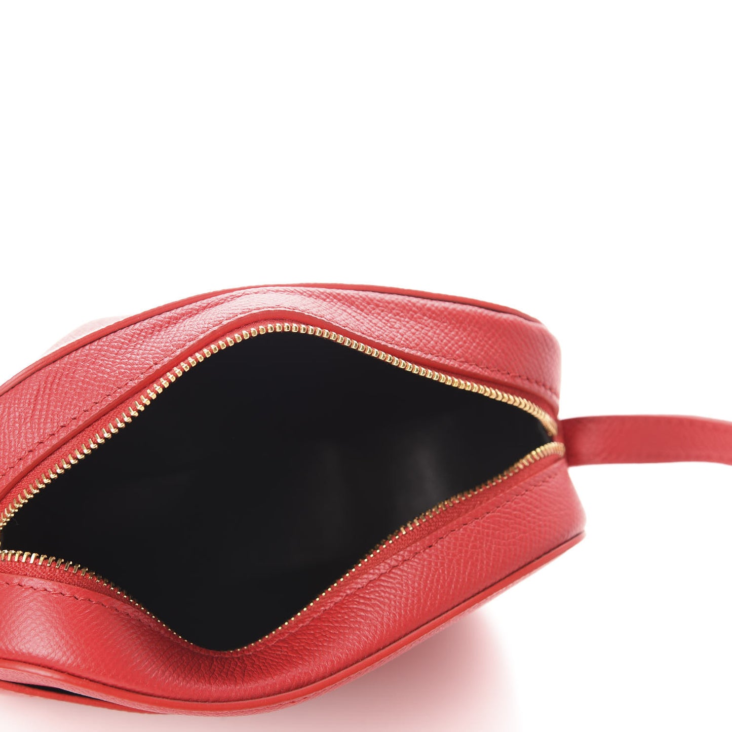 Signature Grained Calfskin Logo XS Ville Camera Bag Rouge Lantern Black