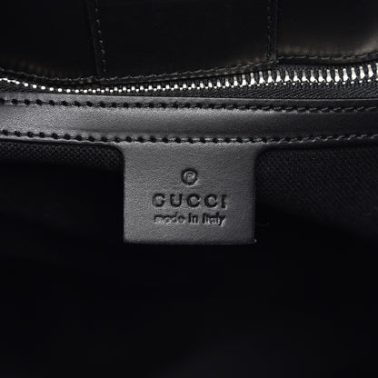 Gucci GG Supreme Monogram Web Angry Cat Embroidered Vertical Tote Black Grey 6 of 8