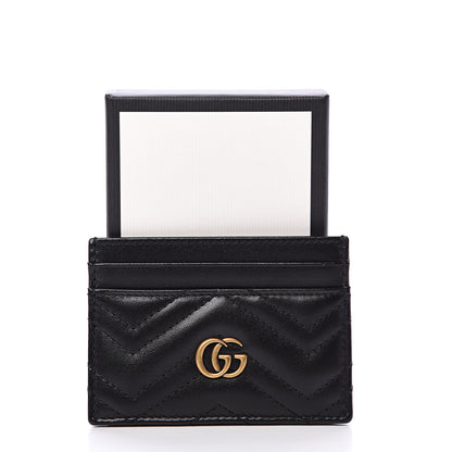 Gucci Calfskin Matelasse GG Marmont Card Holder Black 6 of 6