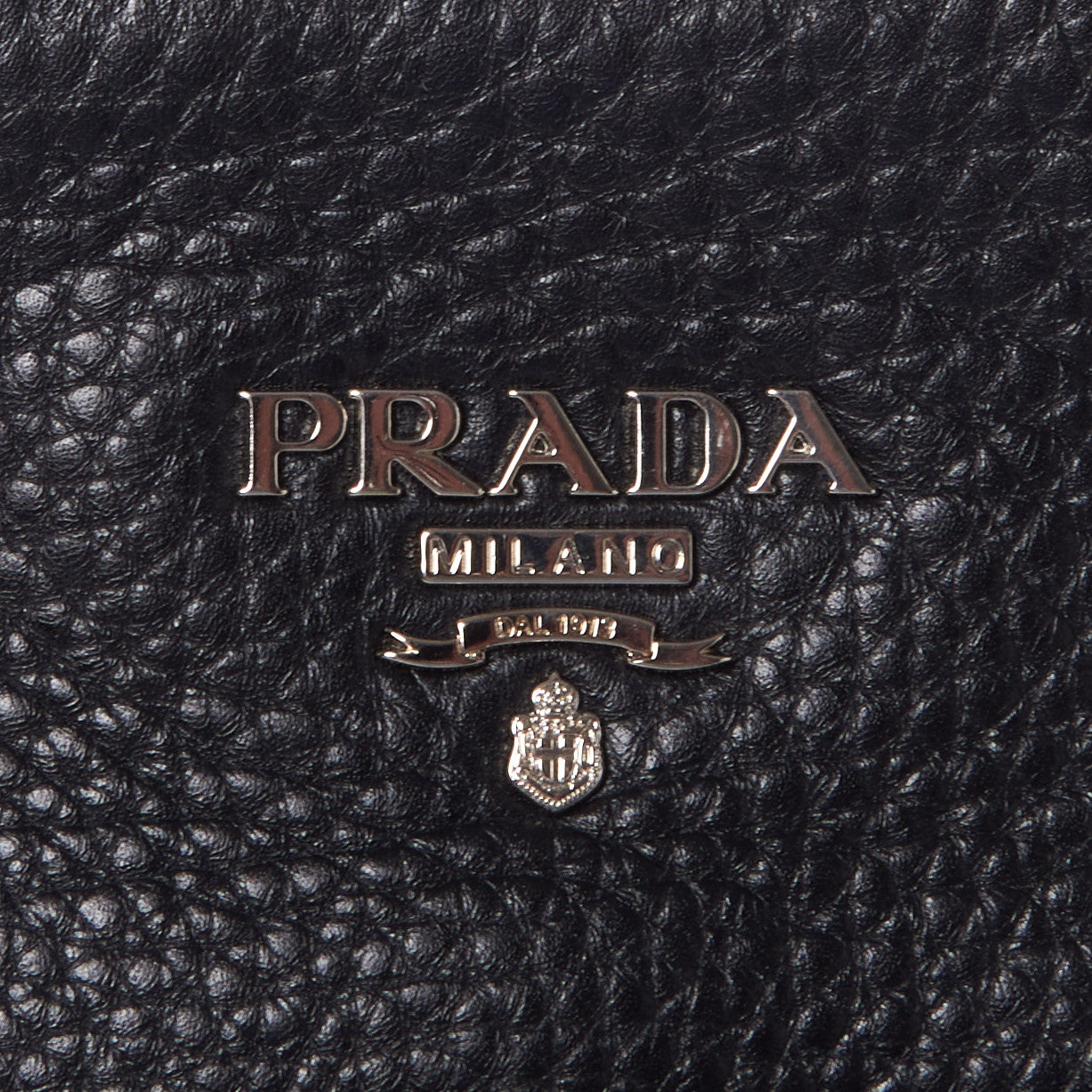 Prada Vitello Daino Tote Black 7 of 8