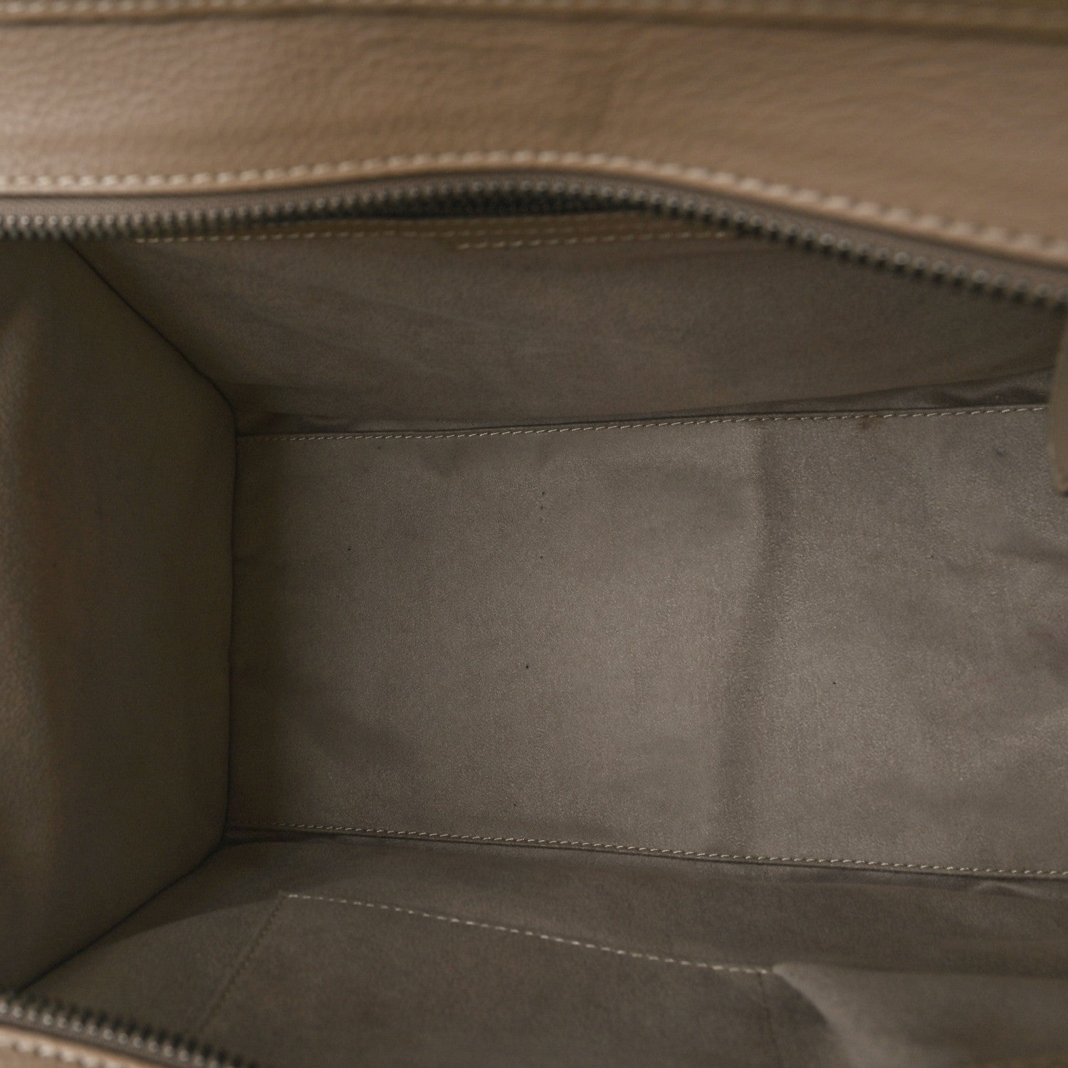 Celine Drummed Calfskin Mini Luggage Dune 5 of 11