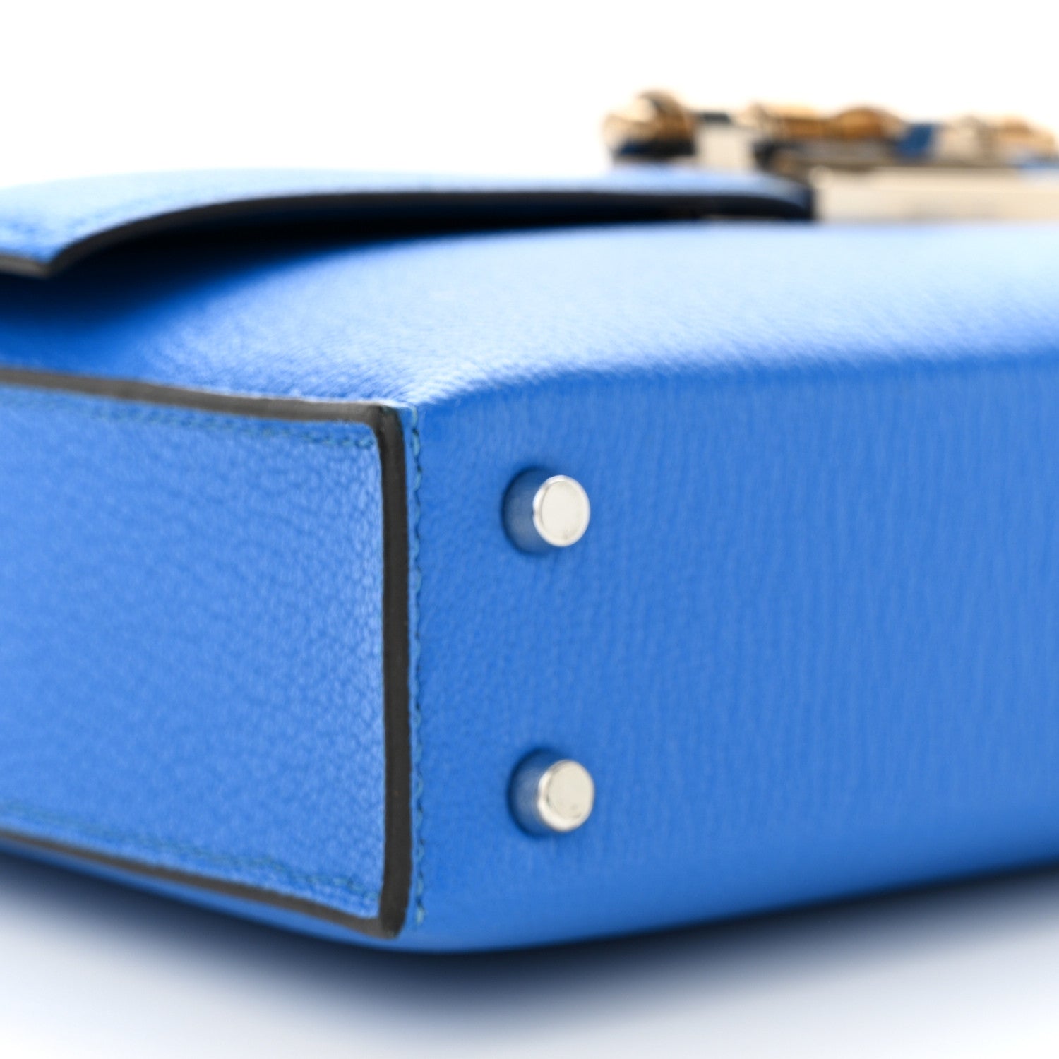 Hermes Chevre Mysore Mini Verrou Chaine Bag Bleu Zanzibar 9 of 11
