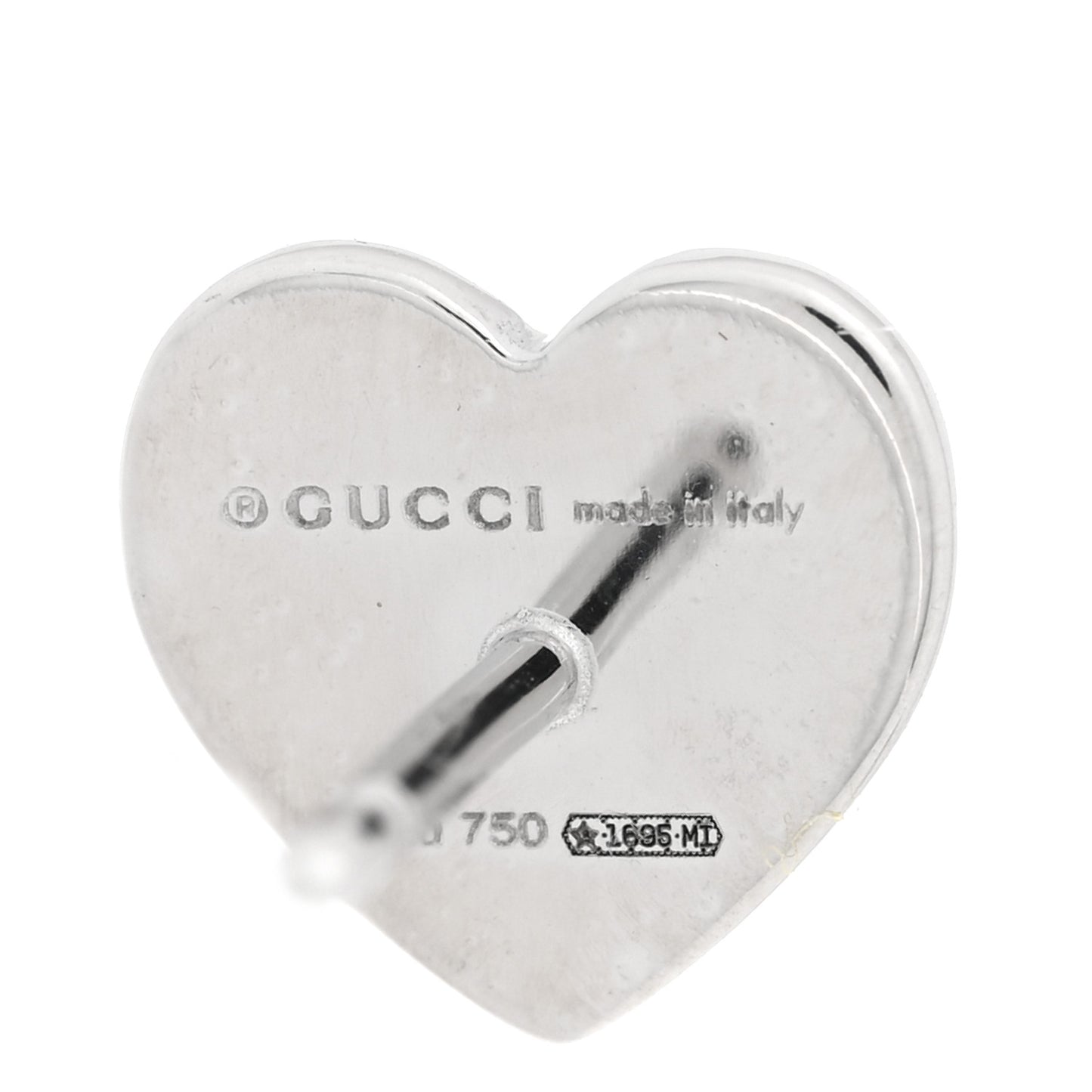 18K White Gold Diamond Icon Asymmetric Stud Earrings