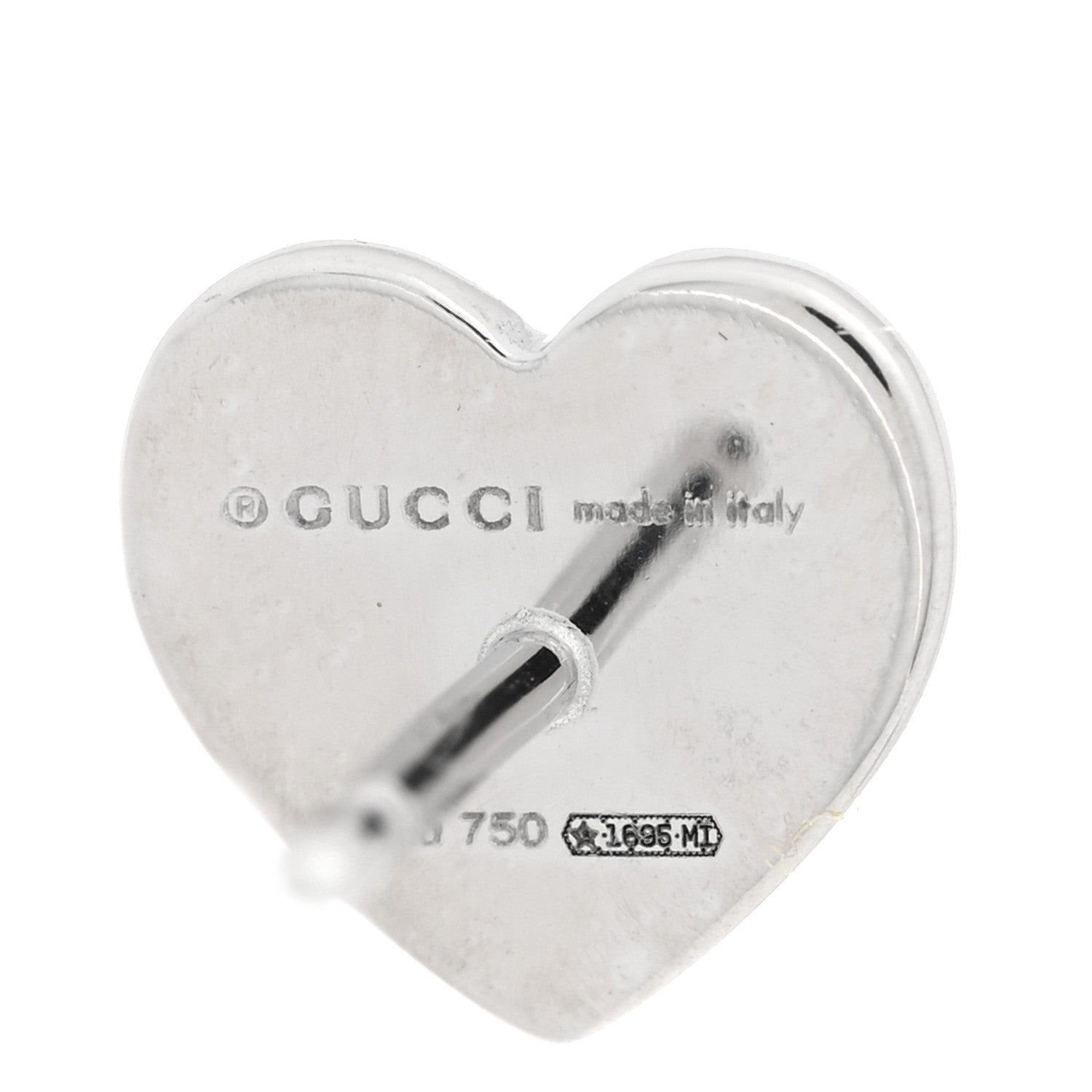 Gucci 18K White Gold Diamond Icon Asymmetric Stud Earrings 4 of 4