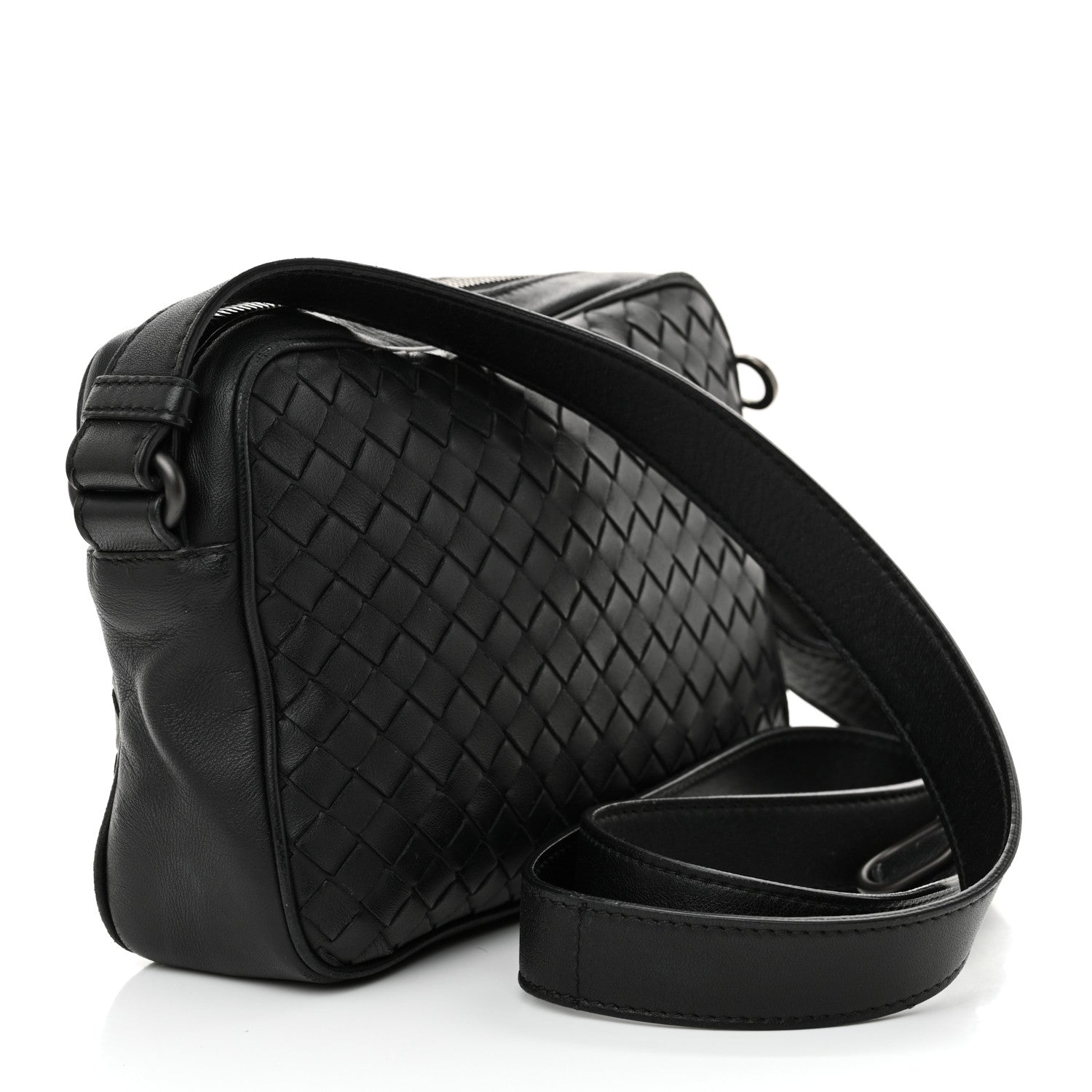 Bottega Veneta Nappa Intrecciato Crossbody Messenger Ebano 4 of 13