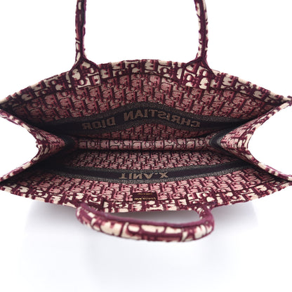 Christian Dior Oblique Large Book Tote Burgundy Multicolor 5 of 11