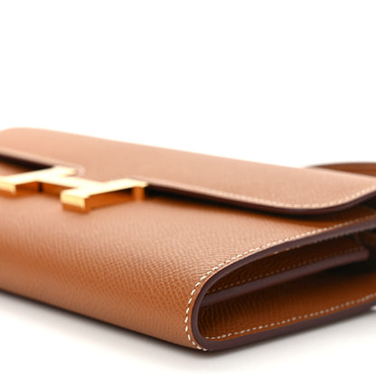 Hermes Epsom Constance Long Wallet To Go Gold 8 of 9