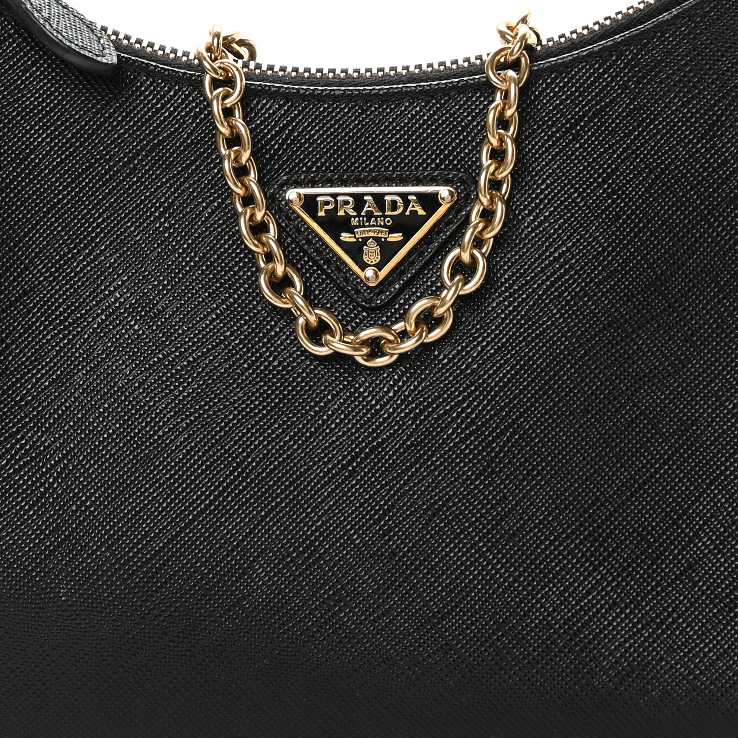 Prada Saffiano Lux Re-Edition 2005 Shoulder Bag Black 10 of 12