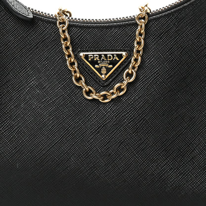 Prada Saffiano Lux Re-Edition 2005 Shoulder Bag Black 10 of 12