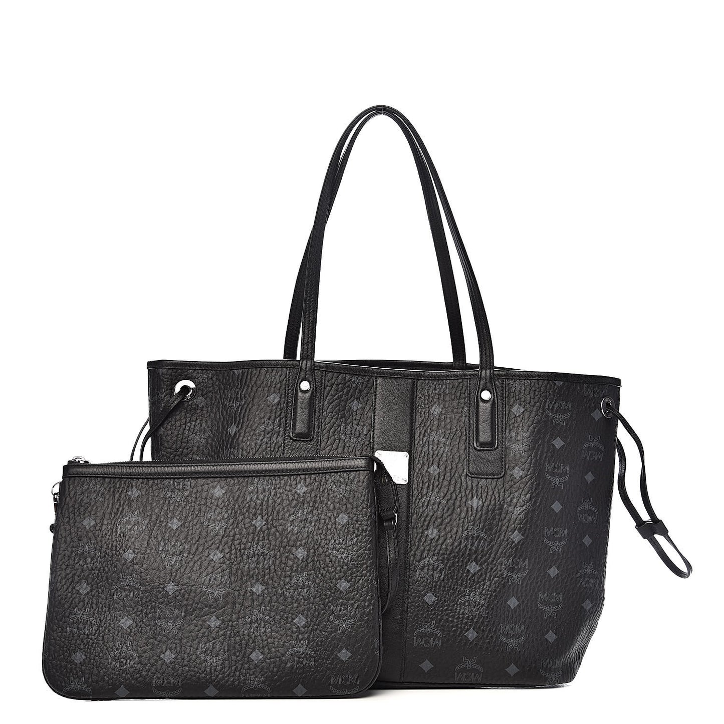 Visetos Medium Liz Reversible Shopper Tote Black