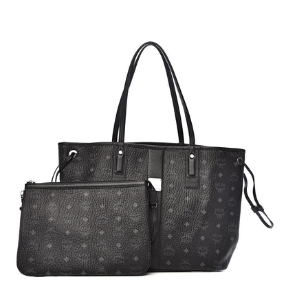 MCM Visetos Medium Liz Reversible Shopper Tote Black 1 of 15