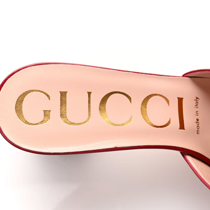 Gucci Malaga Kid Crystal Square G Madelyn Mules 37.5 Romantic Cerise 6 of 8