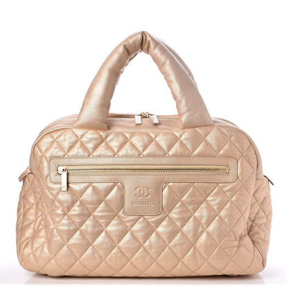Chanel Lambskin COCO Cocoon Bowler Light Gold 1 of 7