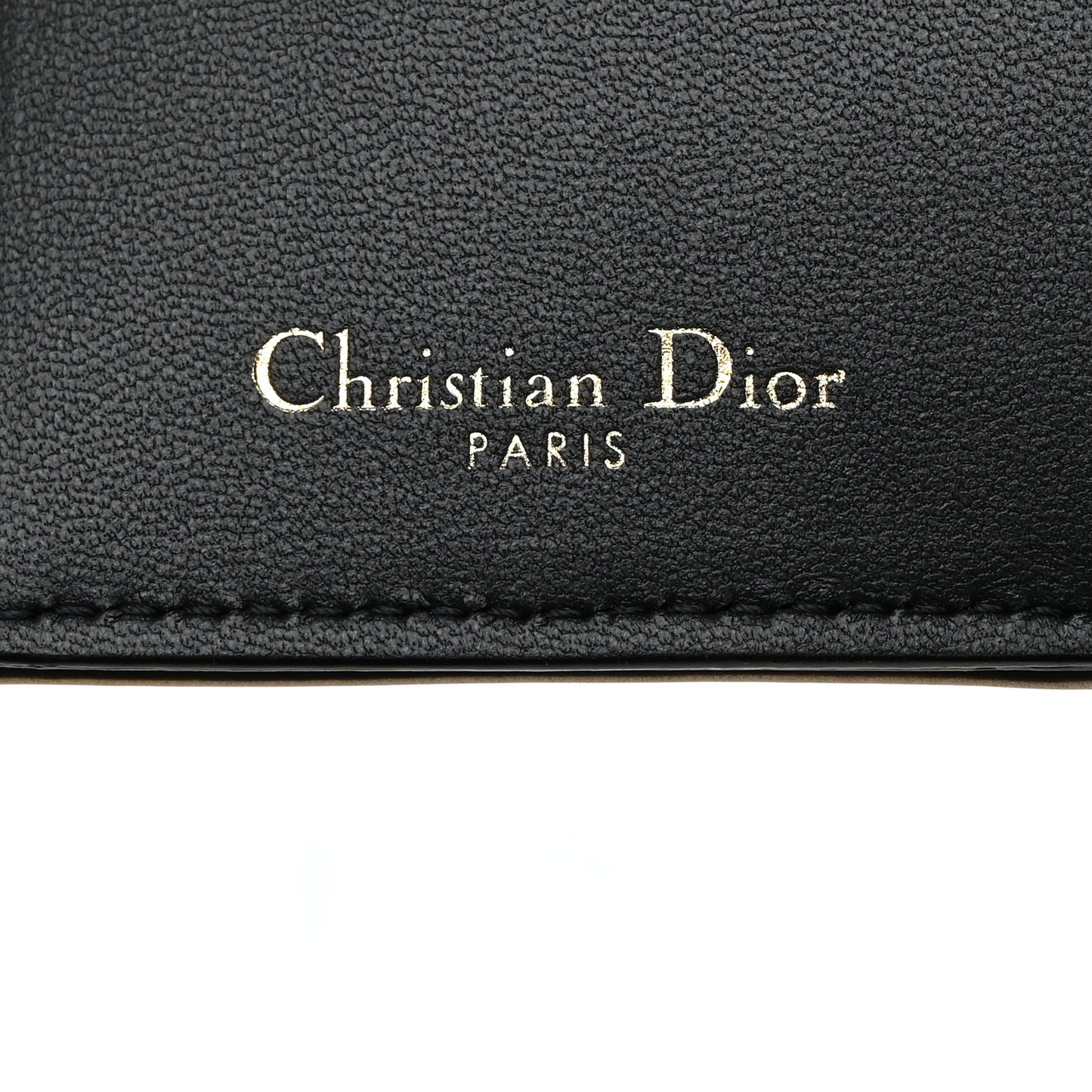 Metallic Patent Micro-Cannage Diorama Medium Wallet Champagne
