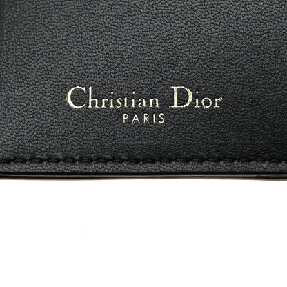 Christian Dior Metallic Patent Micro-Cannage Diorama Medium Wallet Champagne 6 of 8