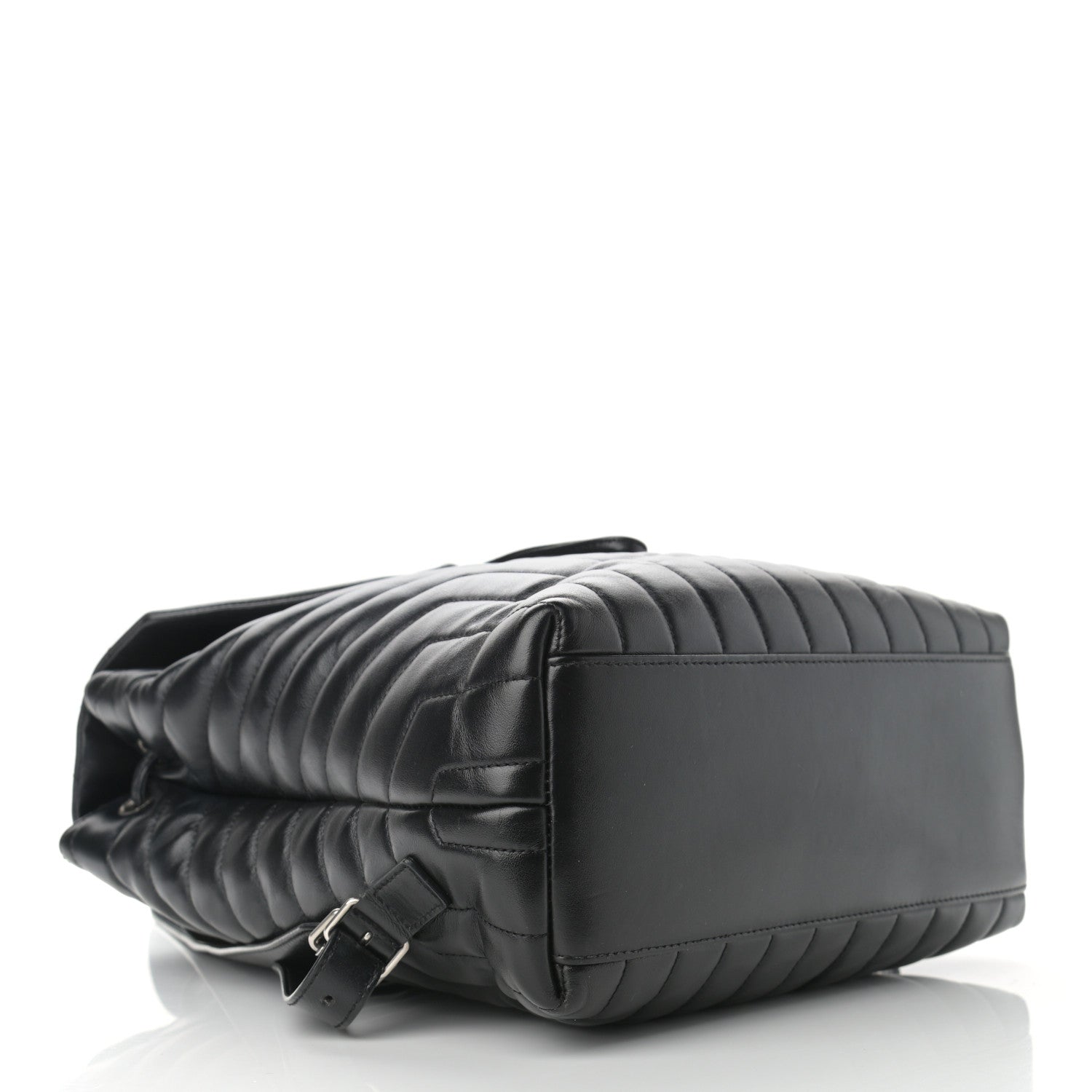 Saint Laurent Calfskin Y Quilted Monogram Medium Loulou Backpack Black 4 of 10