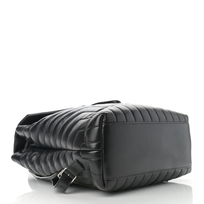 Saint Laurent Calfskin Y Quilted Monogram Medium Loulou Backpack Black 4 of 10