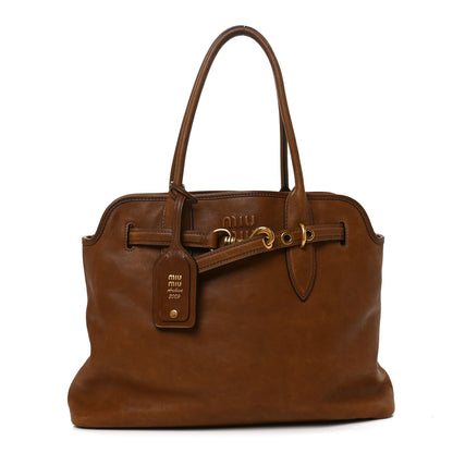 Miu Miu Nappa Medium Aventure Bag Rovere 1 of 9
