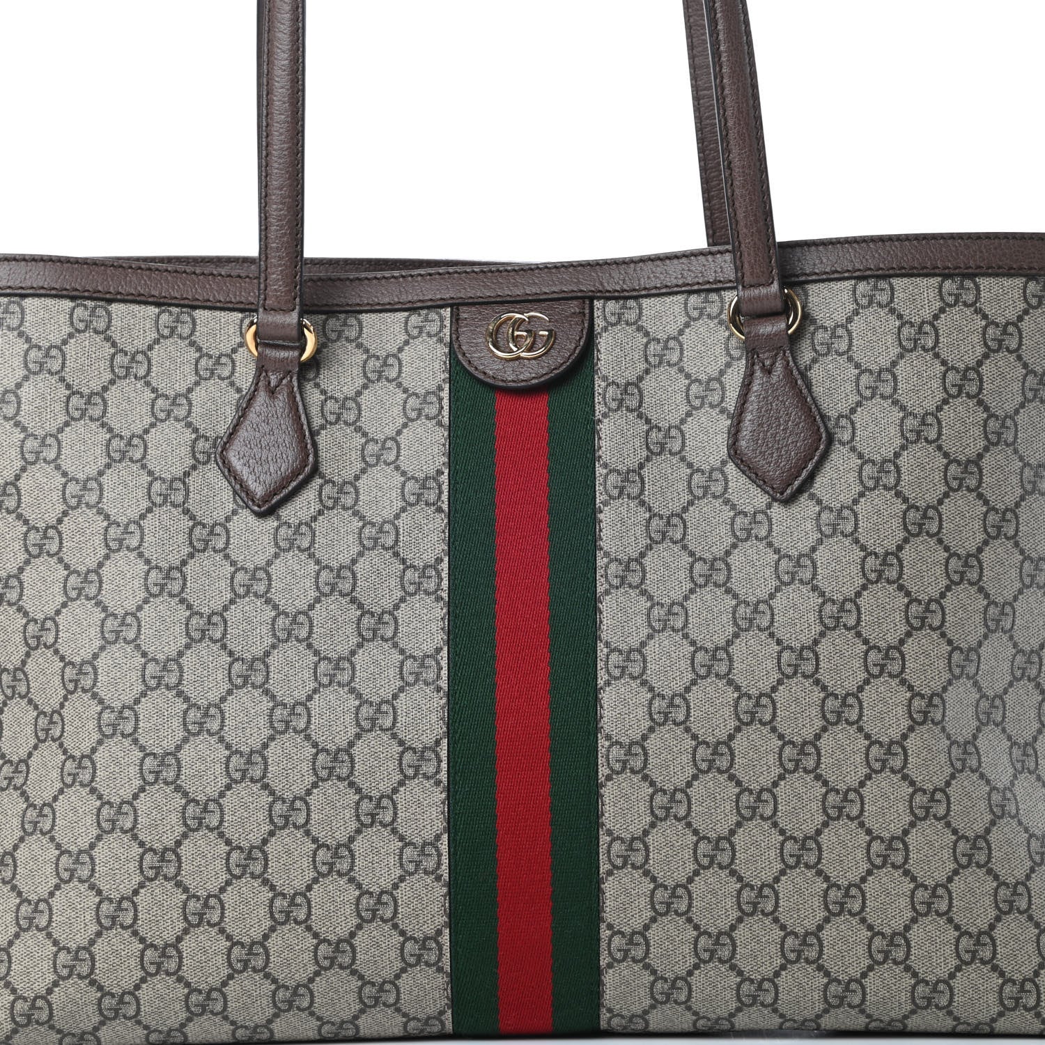 Gucci GG Supreme Monogram Medium Ophidia Shopping Tote Brown 8 of 11