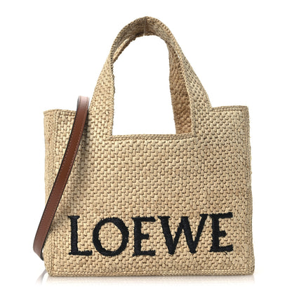 Loewe X PAULA'S IBIZA Raffia Font Tote Natural Tan 1 of 12