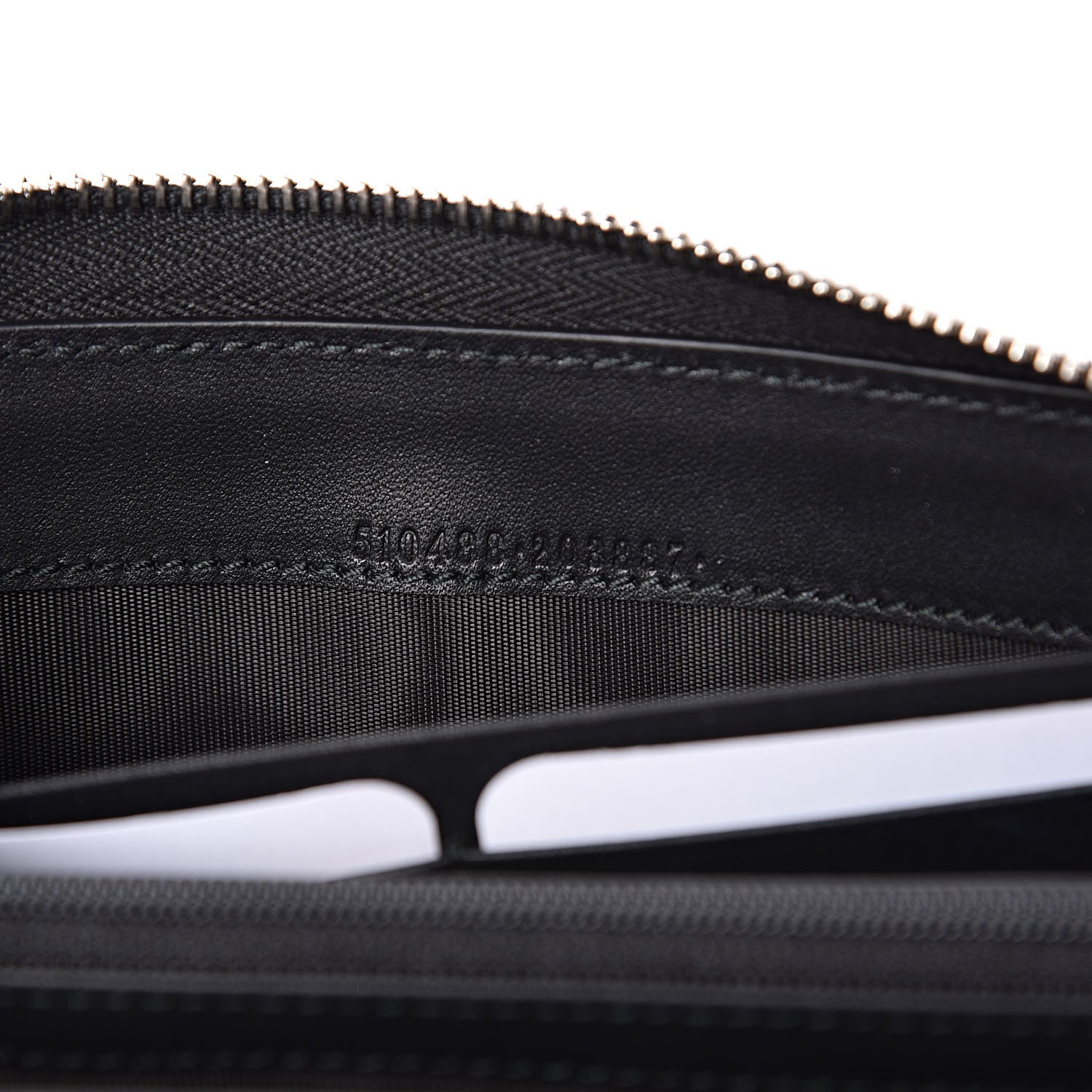 Gucci X SEGA Calfskin GUCCY Stars Zip Around Wallet Black Gold 7 of 7