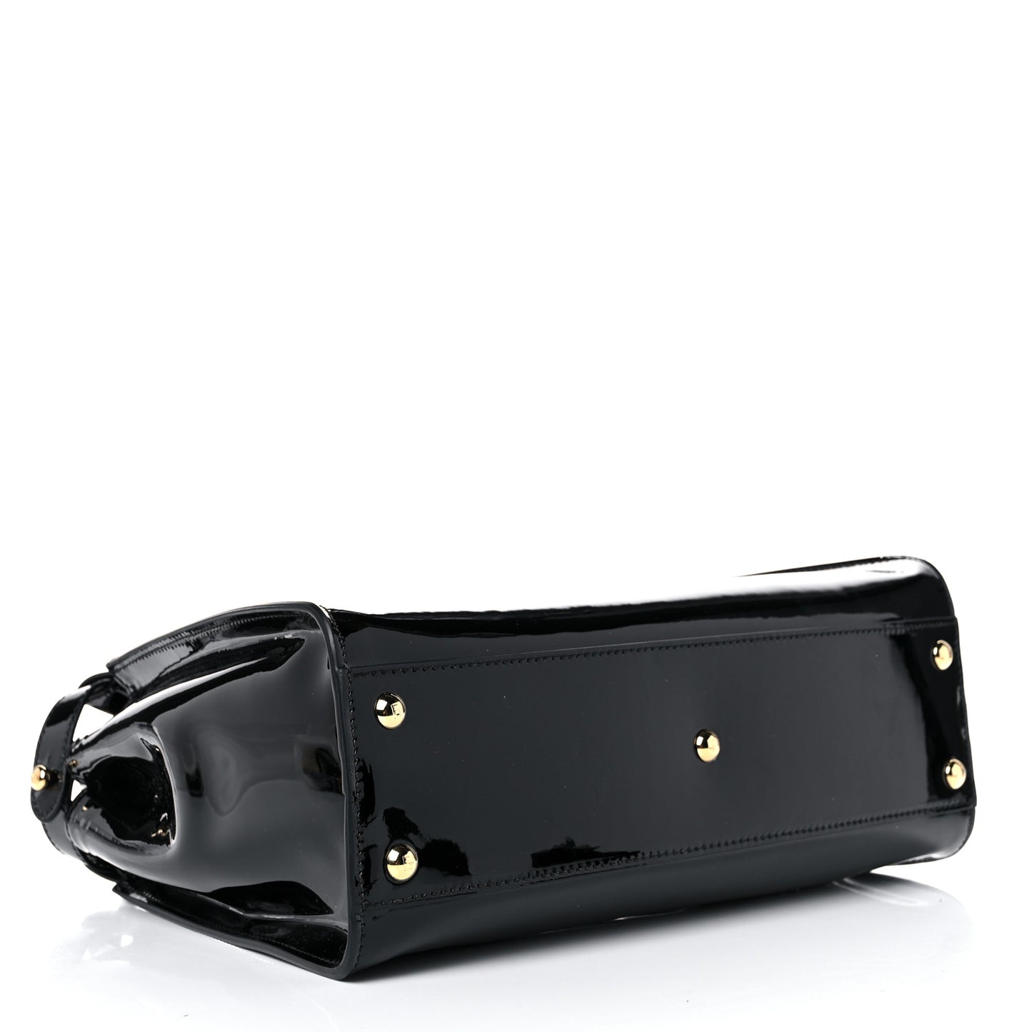 Patent Medium Peekaboo Iconic Defender Satchel Black