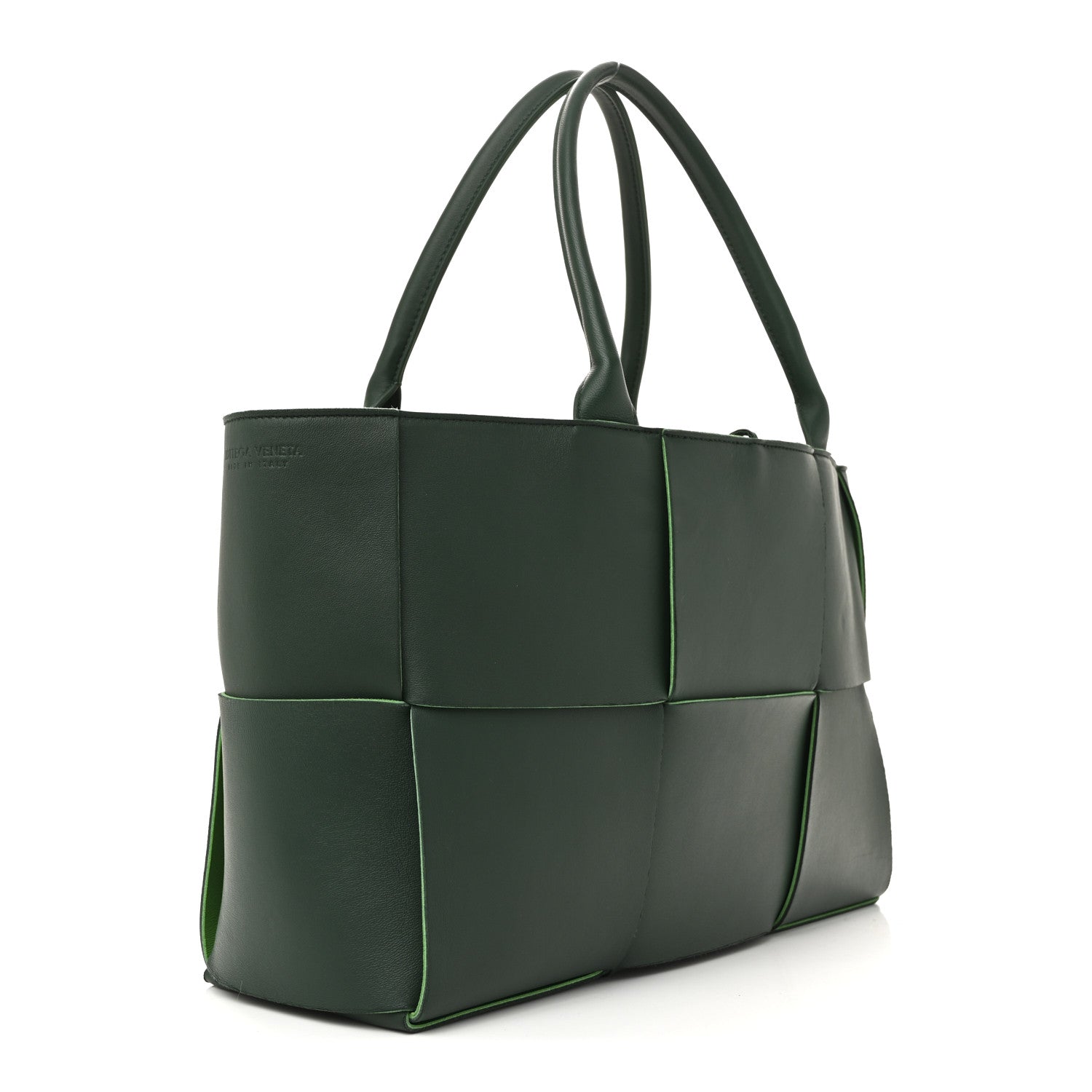 Bottega Veneta Calfskin Maxi Intrecciato Medium Arco Tote Raintree 4 of 14