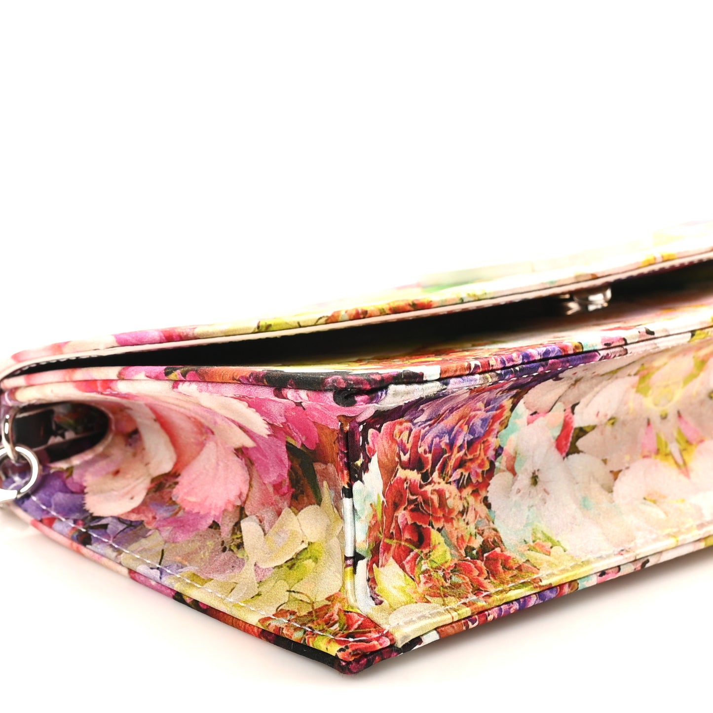 Crepe Satin Blooming Loubi54 Crossbody Clutch Multicolor