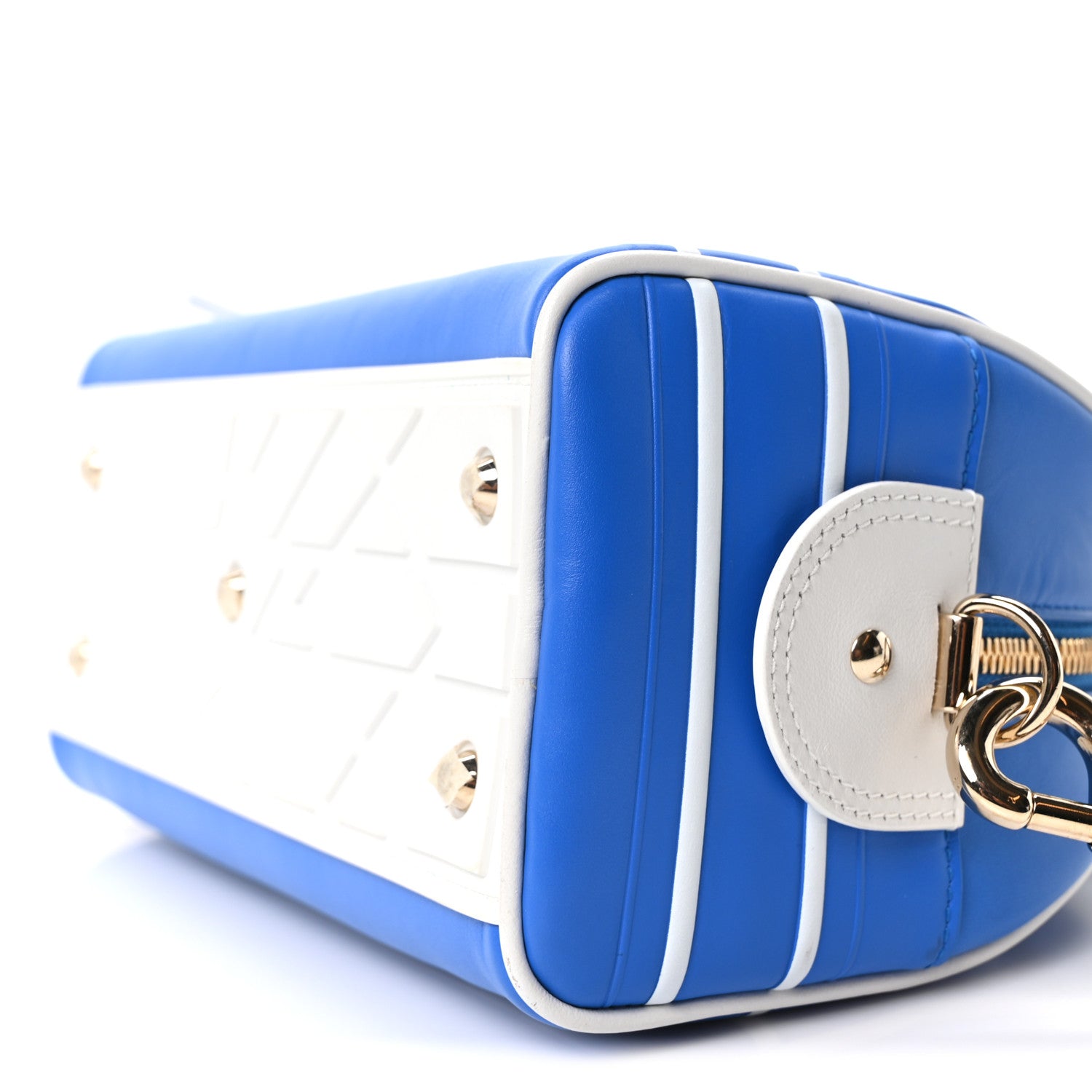 Christian Dior Calfskin Small Dior Vibe Zip Bowling Bag Blue 9 of 9